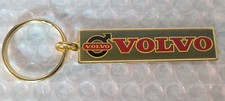 1 Vtg 90s Volvo Keyring Keychain Metal Gold Tone Enameled 960 850 S70 picture