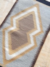 VINTAGE NAVAJO INDIAN BURNTWATER WEAVING / RUG - 20.5 x 37.5