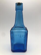 Vintage Cobalt Blue GLASS BOTTLE 