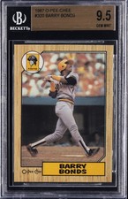 1987 O-PEE-CHEE #320 BARRY BONDS BGS 9.5 picture