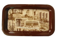 Evanston IL Metal Tray Souvenir First National Bank And Trust 1955 McGaw Hall picture