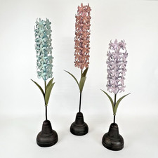 Global Views Metal Hyacinth Flower Sculptures 3 Varying Heights 25