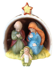Vintage Lipper & Mann Ceramic Nativity Holy Family Jesus Christmas 1950 Japan picture