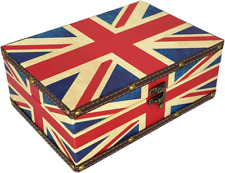 Vintage Union Jack Flag Box Treasure Box Wooden Storage Box Boxes with Lids picture
