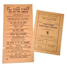 1935 Troy NY Public School Fun Fest Circus Broadside Flyer & Program May Wirth picture