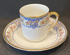 NORITAKE NIPPON THE MALAY TEA CUP & SAUCER SET OF 4 RARE 3” TALL ANTIQUE picture