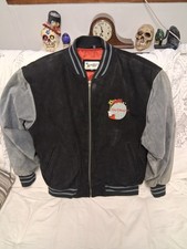 DISNEY WORLD Cast Member Sorcerer Mickey Suede Letterman Jacket Size XLarge NOS picture