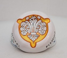 Vintage Orvieto Italy Signed Pottery Ashtray Fleming Hotel Roma Advertising picture