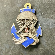 Org Indochina French 2nd BCCP Batt Colonial Commando Para Badge picture