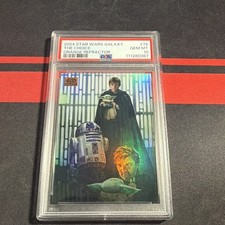 Topps 2024 Star Wars Galaxy #78 The Choice Orange Refractor 20/25 PSA 10 picture