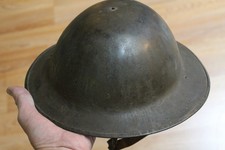 WW1 US Army Helmet complete British made WWI Nice picture