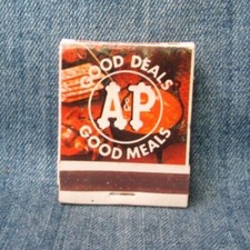 GOOD DEALS GOOD MEALS A&P SUPERMARKET Full Unstruck Vintage Matchbook MX91 picture