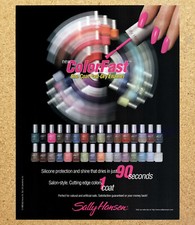 Sally Hansen ColorFast Enamel Nail Polish - Magazine Print Ads Ephemera Art 1998 picture