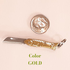 Folding Mini Pocket Knife Heart & Arrow Fish Shape Keychain Pendant Camping Gift picture