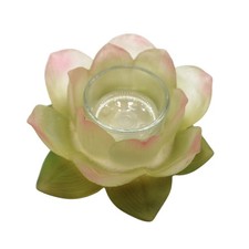 Clear Lotus Flower Votive Candle Holder picture
