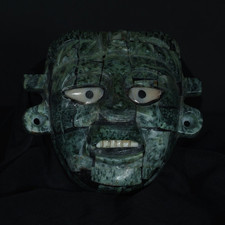 Contemporary Mayan-Style Mask in Fine Granite – Pre- Columbian Civilization picture