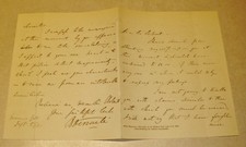 1841 letter written by Benjamin Disraeli British politician to Sir Robert Peel picture