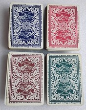 4 Decks Washburn Guitars Souvenir Playing Cards Red Green Brown Blue picture