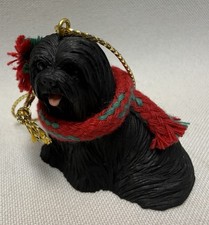 Conversation Concepts Black Lhaso Apso Dog Xmas Ornament With Scarf DTX 10D-NEW. picture