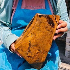 8.42LB Rare NATURAL Yellow tiger eye quartz crystal Specimen Healing stone 1215 picture