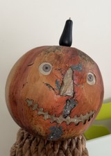 Vtg Bethany Lowe Designs Metal Halloween Pumpkin Parade Lantern By Bruce Elsass picture