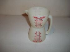 Vintage Tupperware Measure Twin Measuring Cup Wet Dry 1 Cup 8 Ounces Red Letters picture