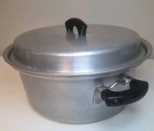 Vintage WEAR EVER 5 Qt Stock Pot Aluminum Dutch Oven With Lid USA picture