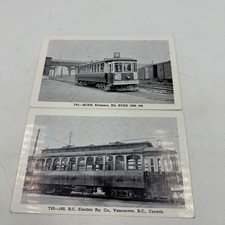 Vancouver BC Electric Railway Trolley Postcards Lot 2 Cars 80 98 Mike Boyar picture
