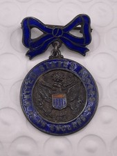 WWII Period Sterling and Enamel United States Forces In England Sweetheart Pin picture