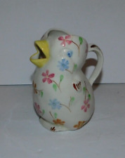 NEAT VINTAGE BLUE RIDGE CHINA CHICK PITCHER WITH FLORAL DESIGN picture