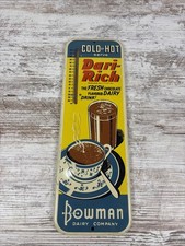 VINTAGE DARI-RICH CHOCOLATE DRINK THERMOMETER BOWMAN DAIRY picture