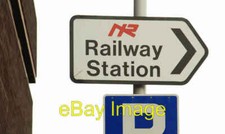 Photo 6x4 Railway direction sign, Belfast Beal Feirste A sign, on the Jub c2009 picture