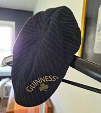 Guinness Black Pinstripe Beret Hat Cap Official Merchandise Breweriana picture