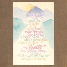 Heartfelt Vintage THANK YOU Card, Thoughtful Beauty by Feelings of the Heart +✉ picture