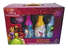 Disney Princess Bowling Set 6 pins 1 ball Indoor & Outdoor Fun - New In Box picture