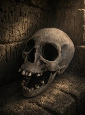Realistic Human Skull- Ancient Temple Guardian  picture