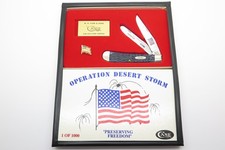 Vintage 1991 Case XX 6254 Trapper Operation Desert Storm Folding Pocket Knife picture