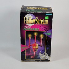 Vintage 1994 Trendmasters HallowScream Haunted Candelabra Halloween Skull Light picture