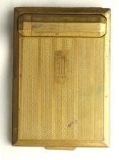 Vintage Richard Hudnut Compact Monogram Art Deco With Mirror Gold Tone USA MCM picture