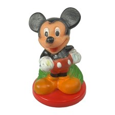 Vintage Mickey Mouse Figural Stamper PVC Figure Red Base Rubber Stamp picture