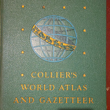 Collier’s World Atlas and Gazetteer Hardcover Atlas 1951 picture