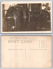 Newark OH RPPC Postcard Industrial Machinery Factory Engine AZO Real Photo picture