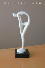 ATOMIC MID CENTURY MODERN ABSTRACT WOMAN SCULPTURE VTG 60'S ART BALLERINA GIRL picture