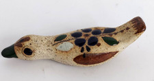 Vintage Tonala Mexican Pottery Folk Art Bird Handpainted duck  Mexico figurine picture