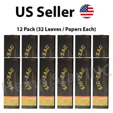 12x Packs Zig Zag Black ( 32 Leaves / Papers Each Pack ) King Size Rolling  picture