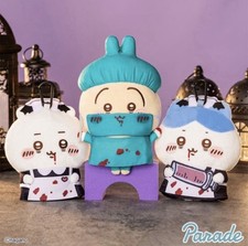 NEW Chiikawa Halloween Drawstring Pouch Plush Toy Set of 3 Japan picture