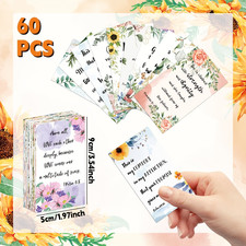 60 Pieces Bible Verse Cards with Full Scripture Inspirational Mini Prayer Cards picture