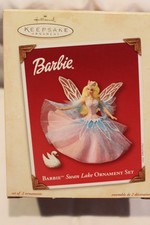 2003 HALLMARK Barbie Swan Lake Ornament with Swan and Card picture