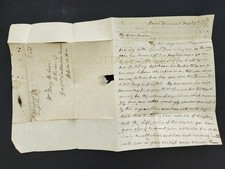 1828 antique STAMPLESS COVER LETTER phila pa MARY LEWIS c/o Gen CALLENDER IRVINE picture