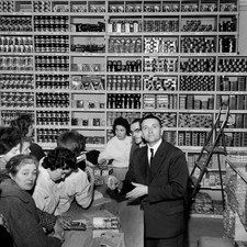 An undated picture taken 60s shows founder of supermarket chain EL- Old Photo picture